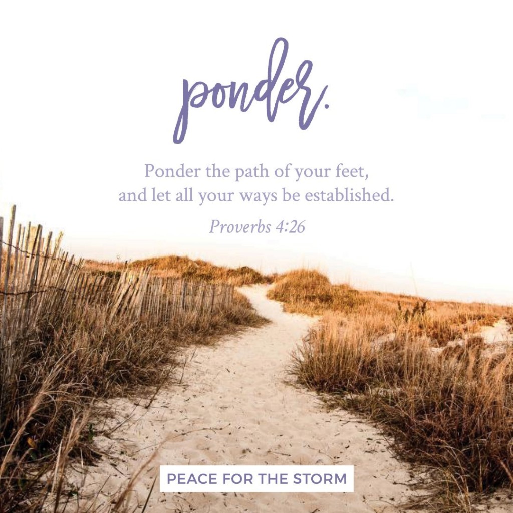 Ponder the Path of Your Feet. - Peace for the Storm